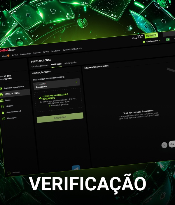 processo de verificação no cassino